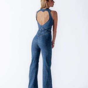 REVICE HOLLYWOOD HEARTTHROB DENIM JUMPSUIT
